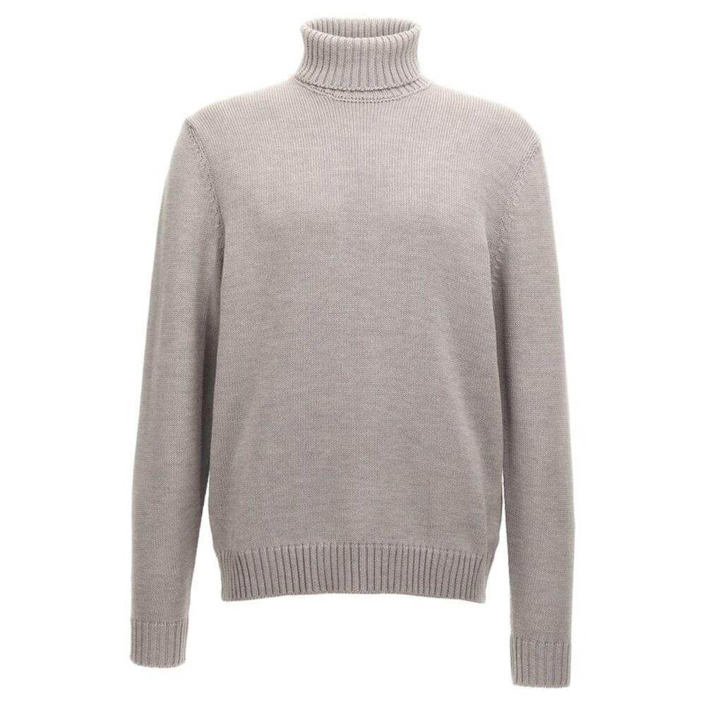ZANONE Gray Virgin Wool Men's Cardigan